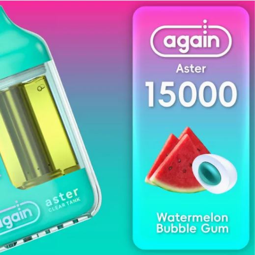 Again Aster 15K Disposable — Watermelon Bubble Gum