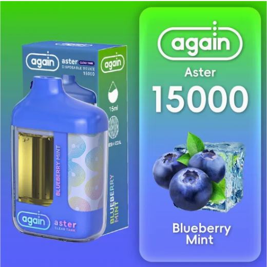 Again Aster 15K Disposable — Blueberry Mint