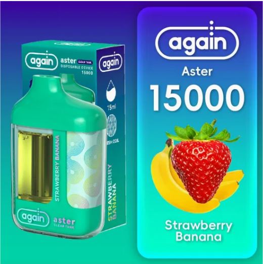 Again Aster 15K Disposable — Strawberry Banana