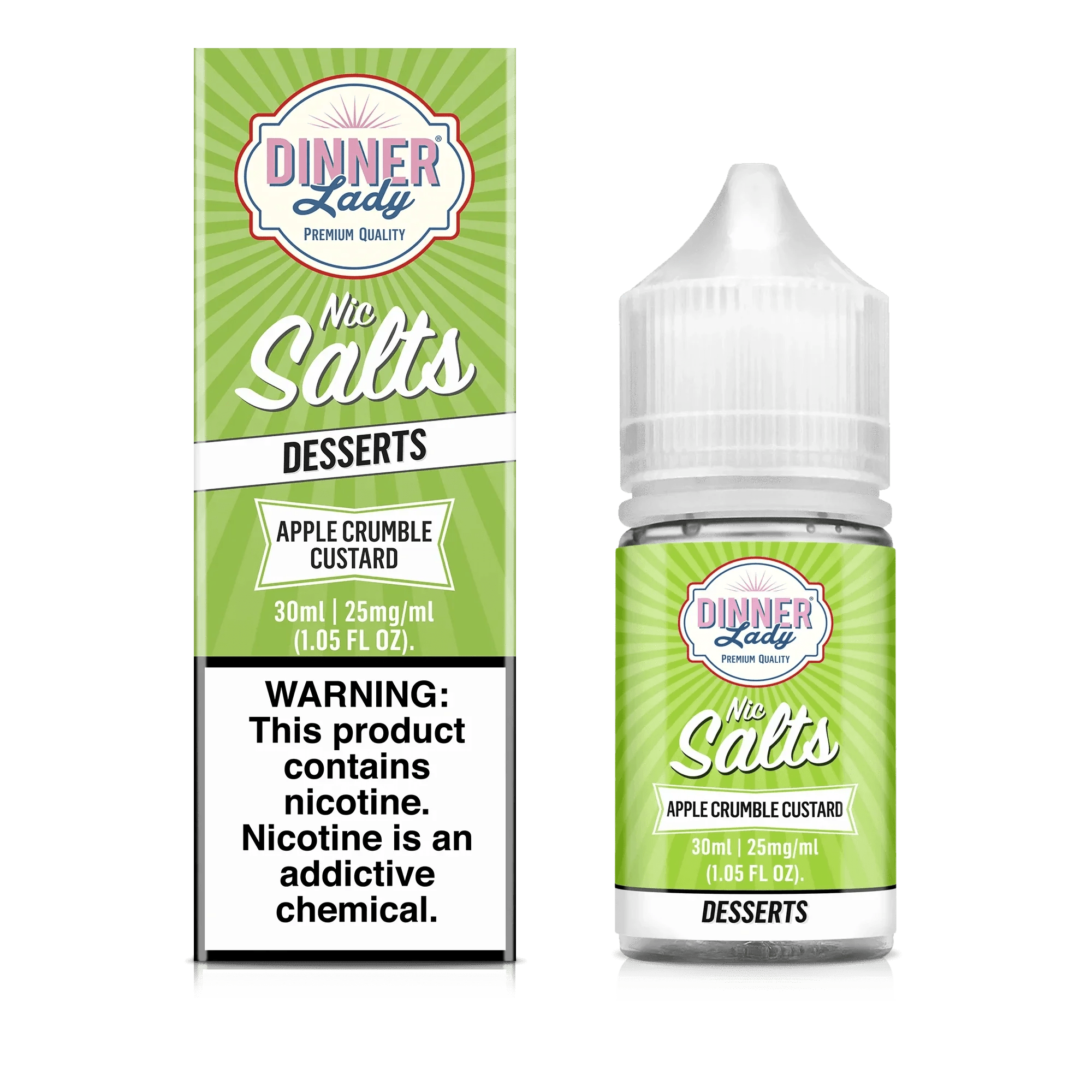 Dinner Lady Salt - 30mL — Apple Crumble Custard