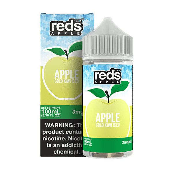 Red's Apple E-Juice by 7 Daze - 100mL — Apple Gold Kiwi ICED