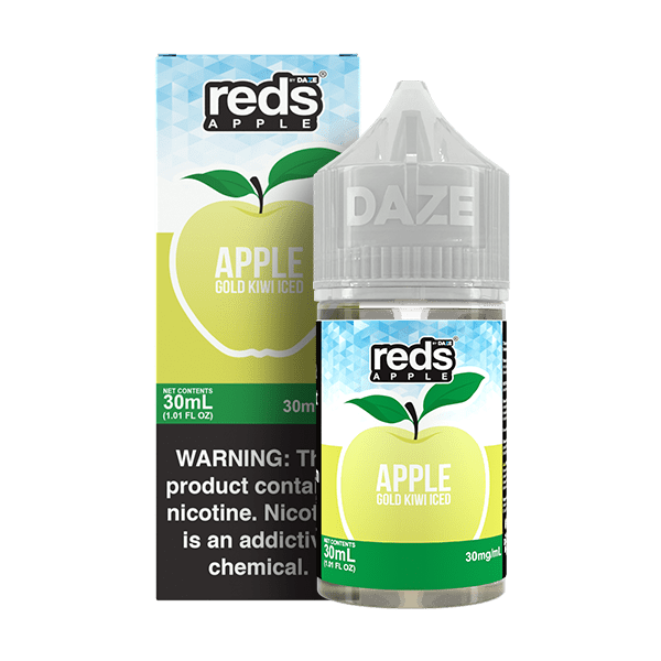 Red's Apple E-Juice by 7 Daze Salt - 30mL — Apple Gold Kiwi ICED