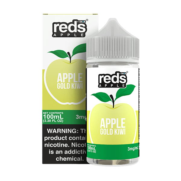 Red's Apple E-Juice by 7 Daze - 100mL — Apple Gold Kiwi