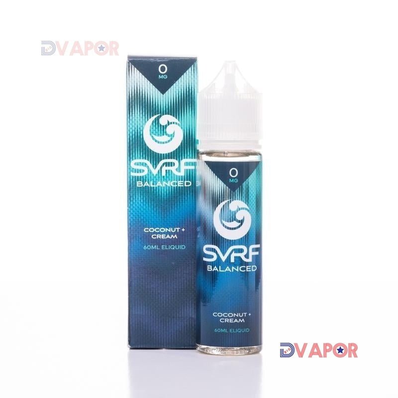 Balanced SVRF e-liquid by SAVEUR Vape in a 60ml bottle, showcasing the packaging and label design.