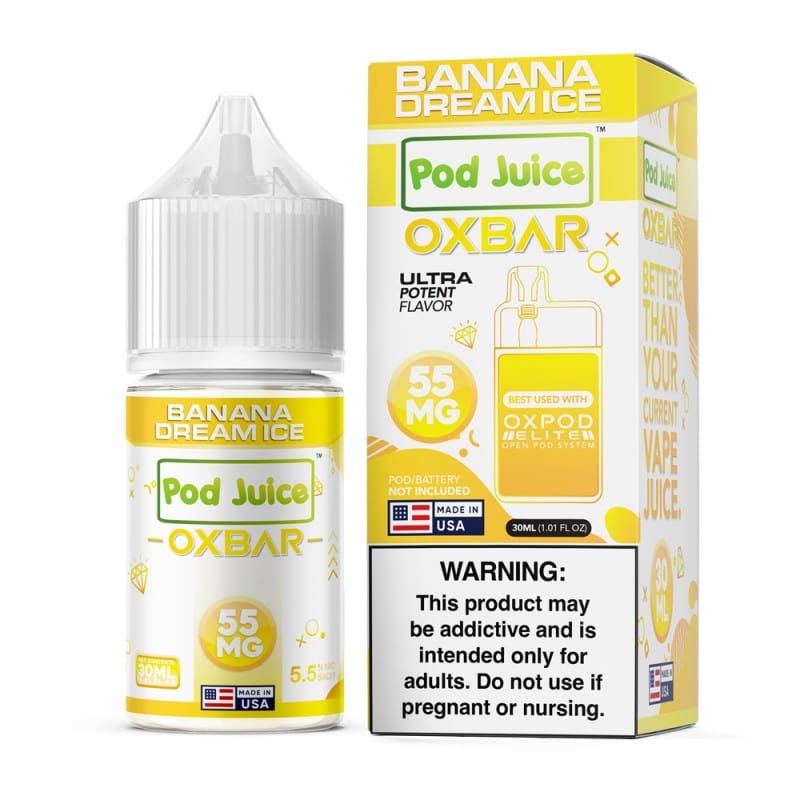Oxbar x Pod Juice Salt - 30mL — Banana Dream ICE