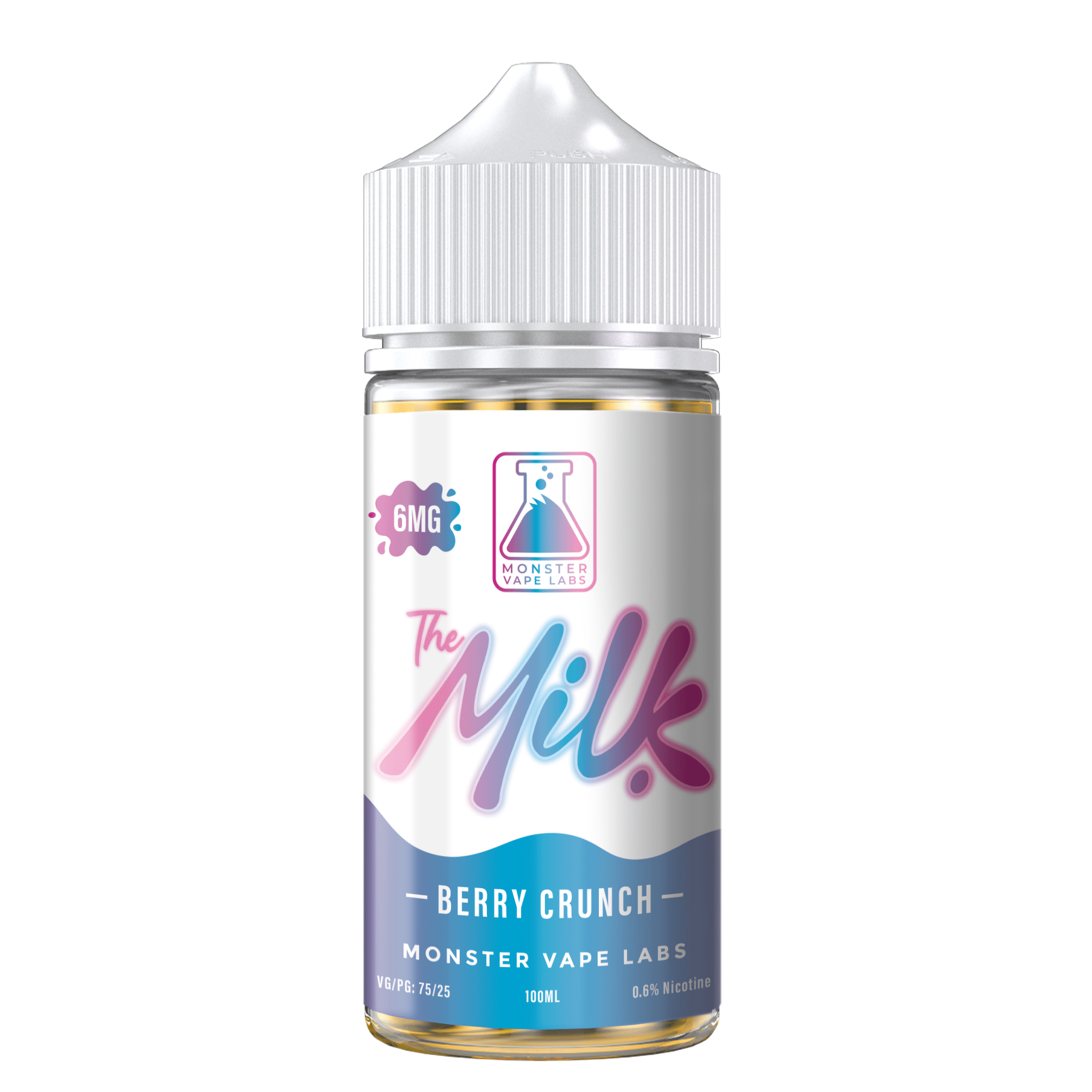 Berry Crunch e-liquid by The Milk E-Liquid in a 100mL bottle featuring a berry and cereal crunch flavor label