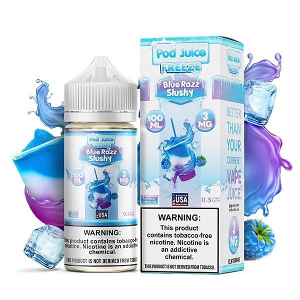 Pod Juice - 100mL — Blue Razz Slushy FREEZE