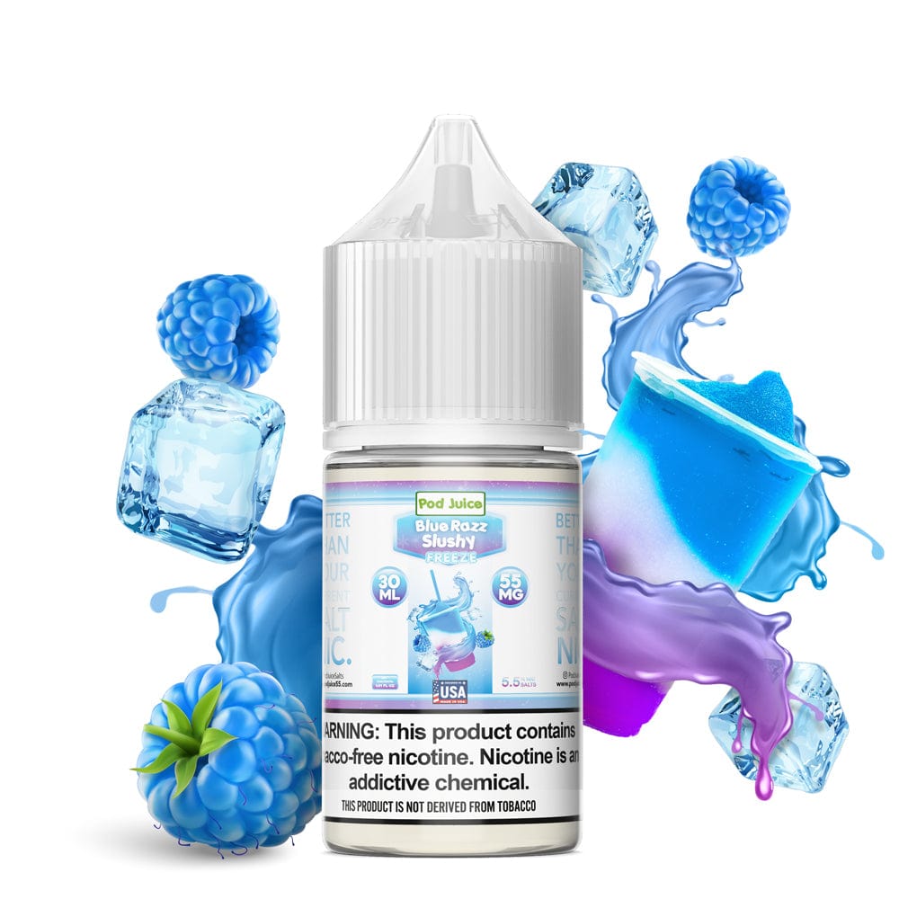 Pod Juice Freeze Salt - 30mL — Blue Razz Slushy FREEZE
