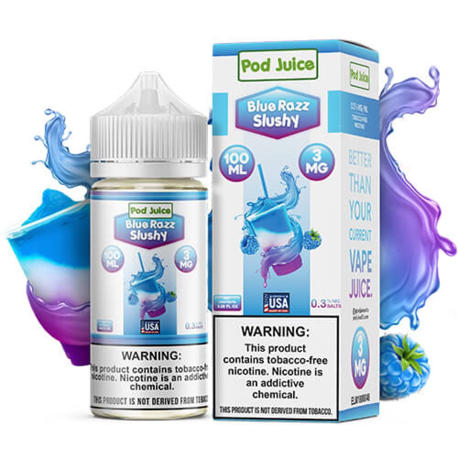 Pod Juice - 100mL — Blue Razz Slushy