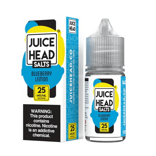 Blueberry Lemon Salt e-liquid by Juice Head in 30mL bottle, featuring a fresh blueberry and lemon flavor combination.