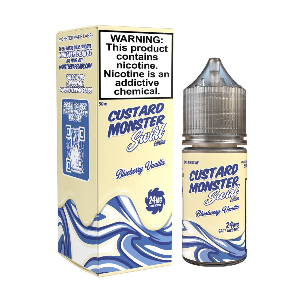 Custard Monster SWIRL EDITION Salt - 30mL — Blueberry Vanilla
