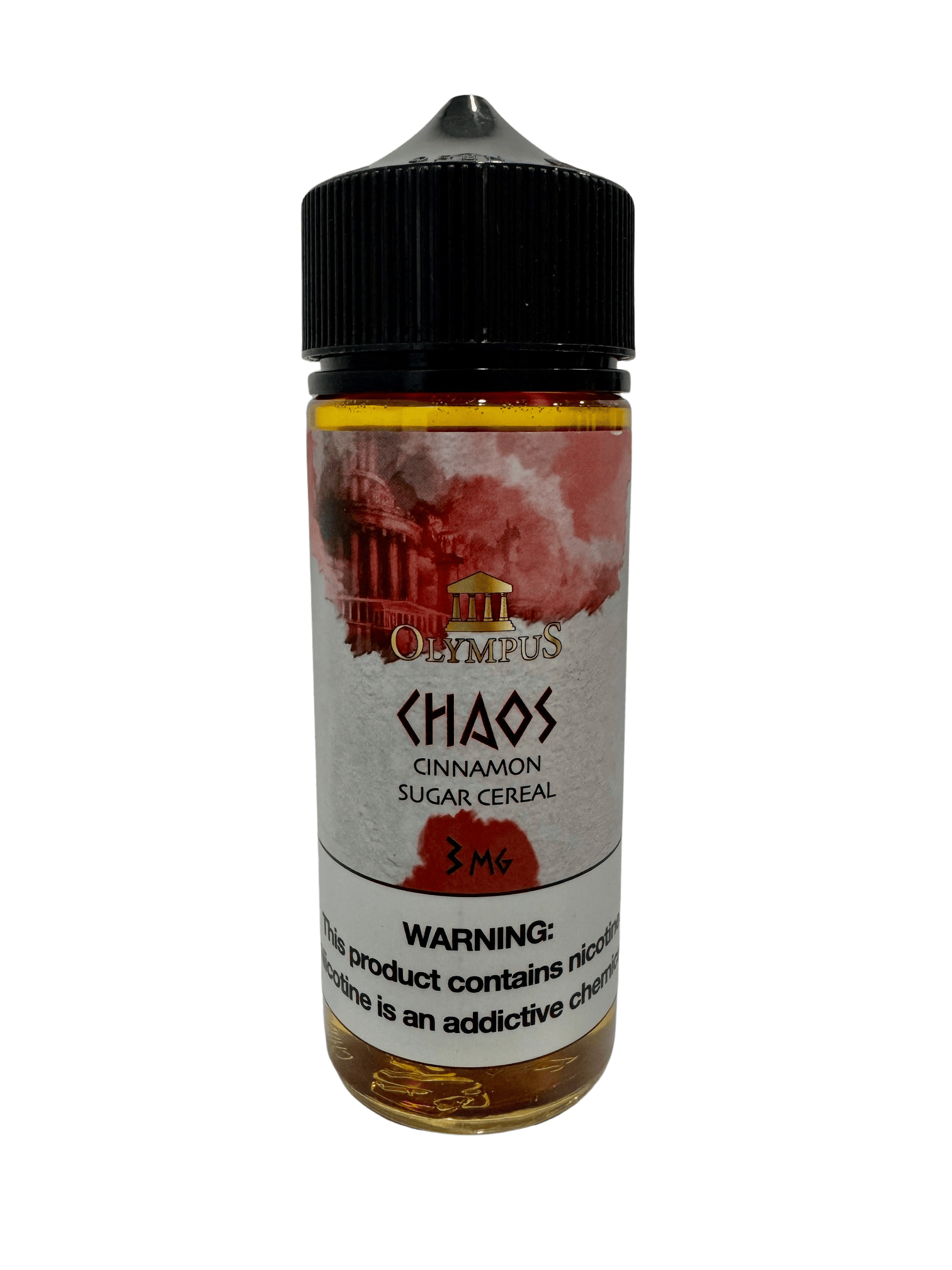 Cyclops Vapor Chaos Cyclops Vapor vape juice 120mL bottle with colorful label and packaging for vaping enthusiasts