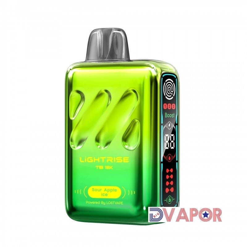 Lightrise TB 18K Disposable by Lost Vape | 5% 18ml — Sour Apple Ice