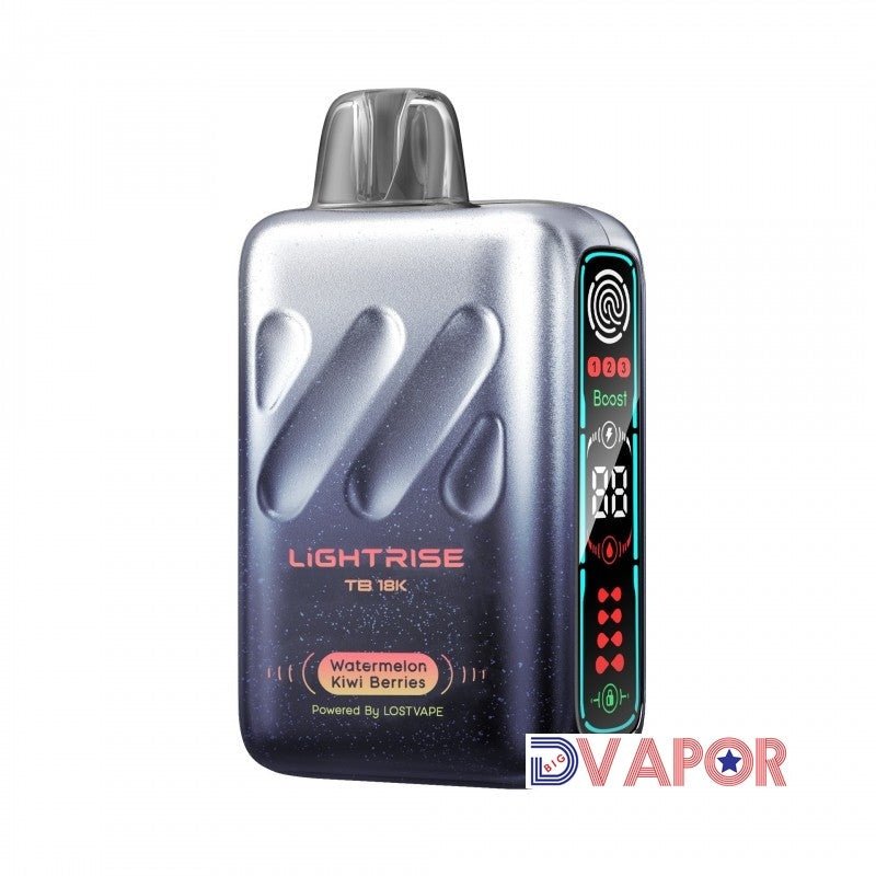 Lightrise TB 18K Disposable by Lost Vape | 5% 18ml — Watermelon Kiwi Berries