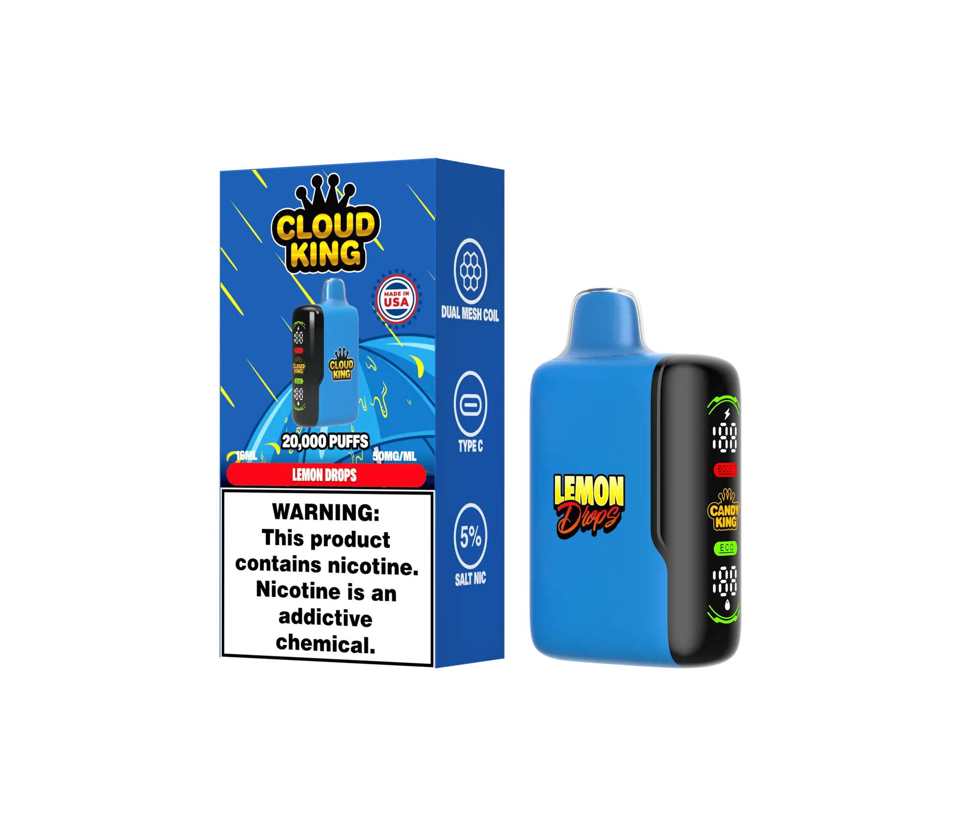 Cloud King CK20000 Disposable — Lemon Drops