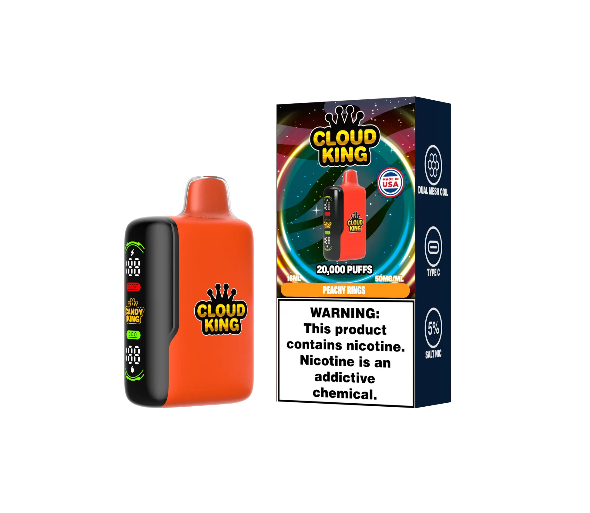 Cloud King CK20000 Disposable — Peachy Rings