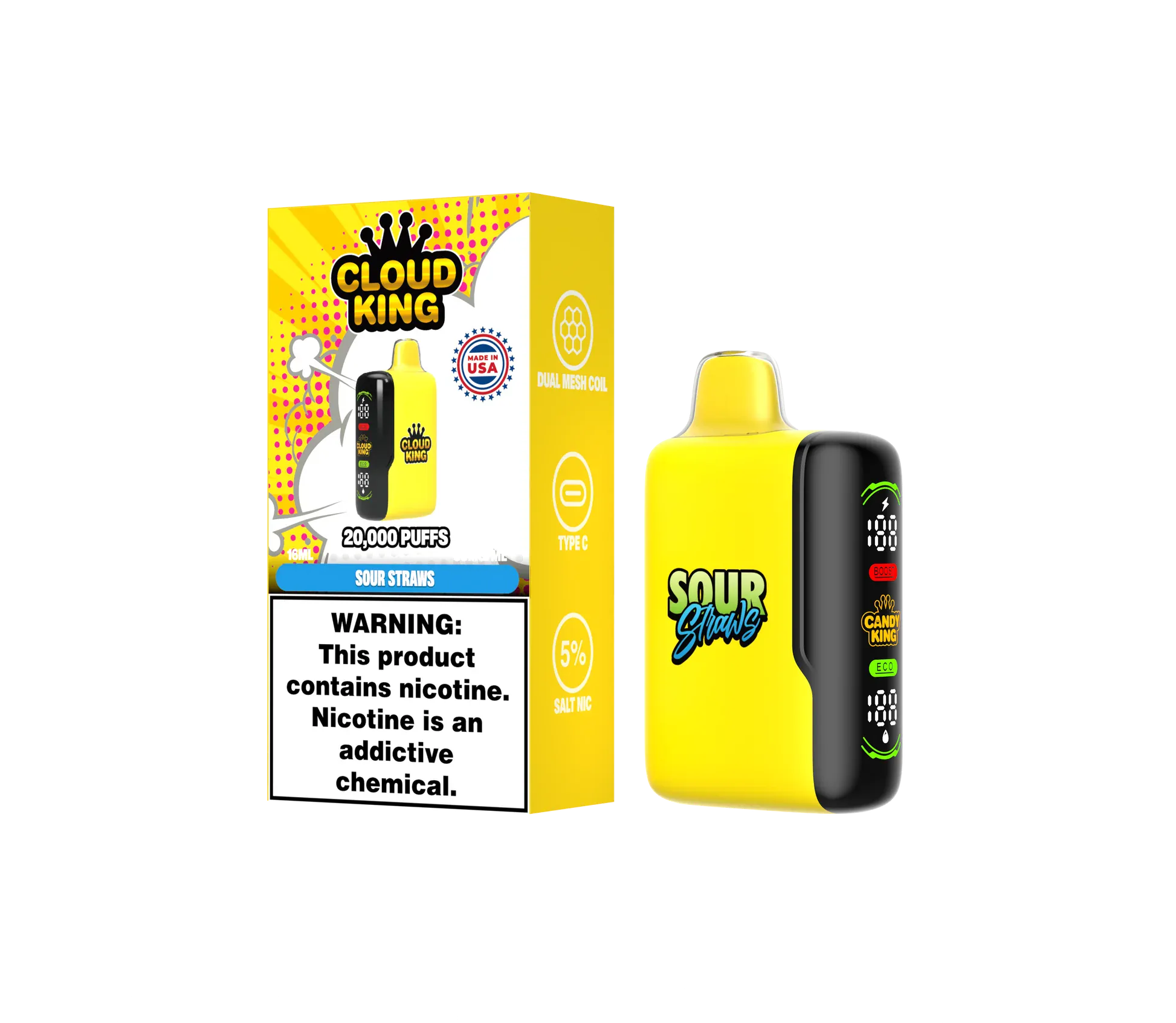Cloud King CK20000 Disposable — Sour Straws
