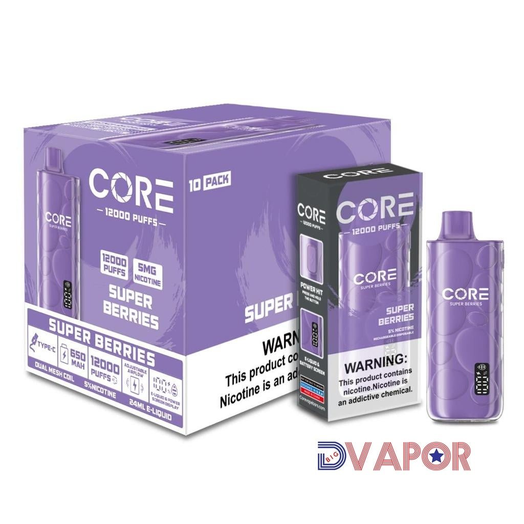 Core 12K Disposable — Super Berries (Rasberry Blueberry Pomegranate)