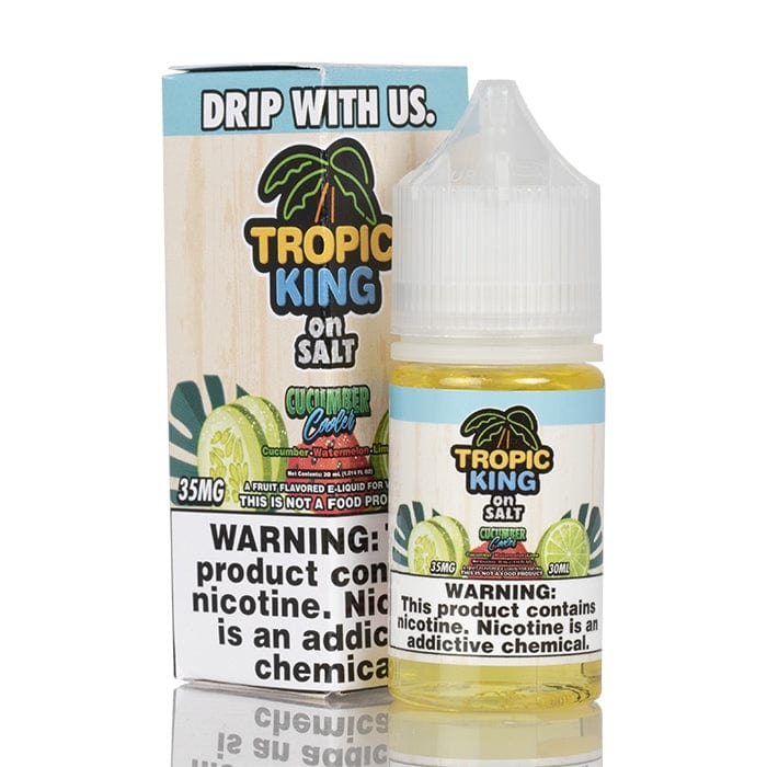 Cucumber Cooler SALT e-liquid by Candy King, Tropic King, 30mL bottle with refreshing cucumber flavor.