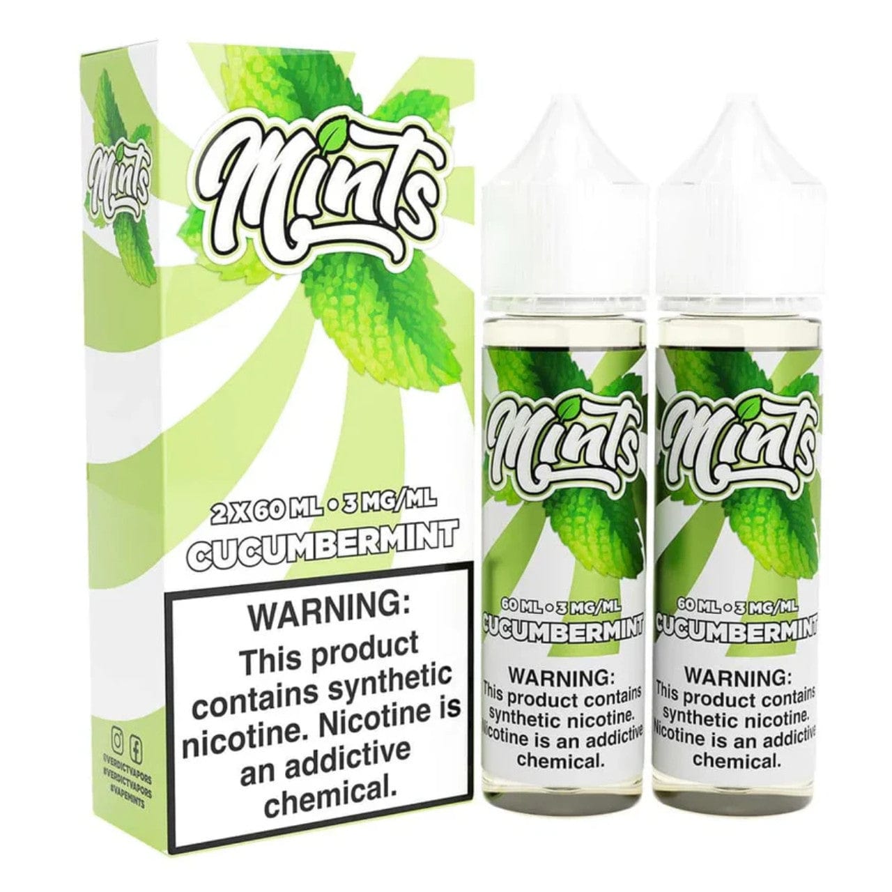 Cucumbermint E-liquid by Mints Vape Co., 120mL bottle, featuring a refreshing cucumber and mint flavor.