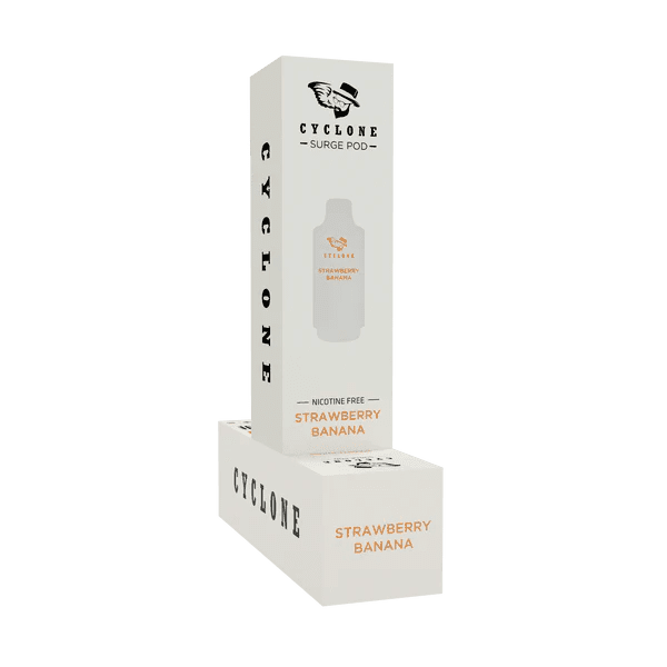 Cyclone Surge Nic Free 6000 Puff Refill Pods — Strawberry Banana