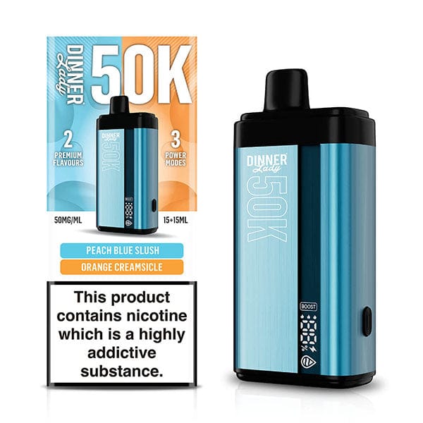 Dinner Lady 50K Puff Disposable — Peach Blue Slush x Orange Creamsicle