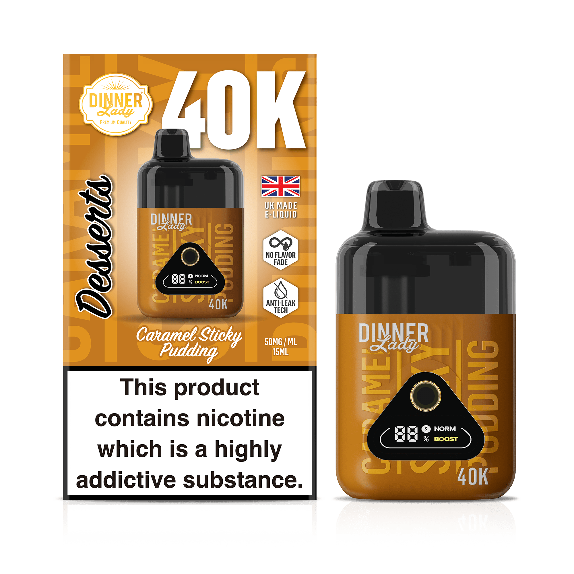 Dinner Lady Desserts 40K Disposable — Caramel Sticky Pudding