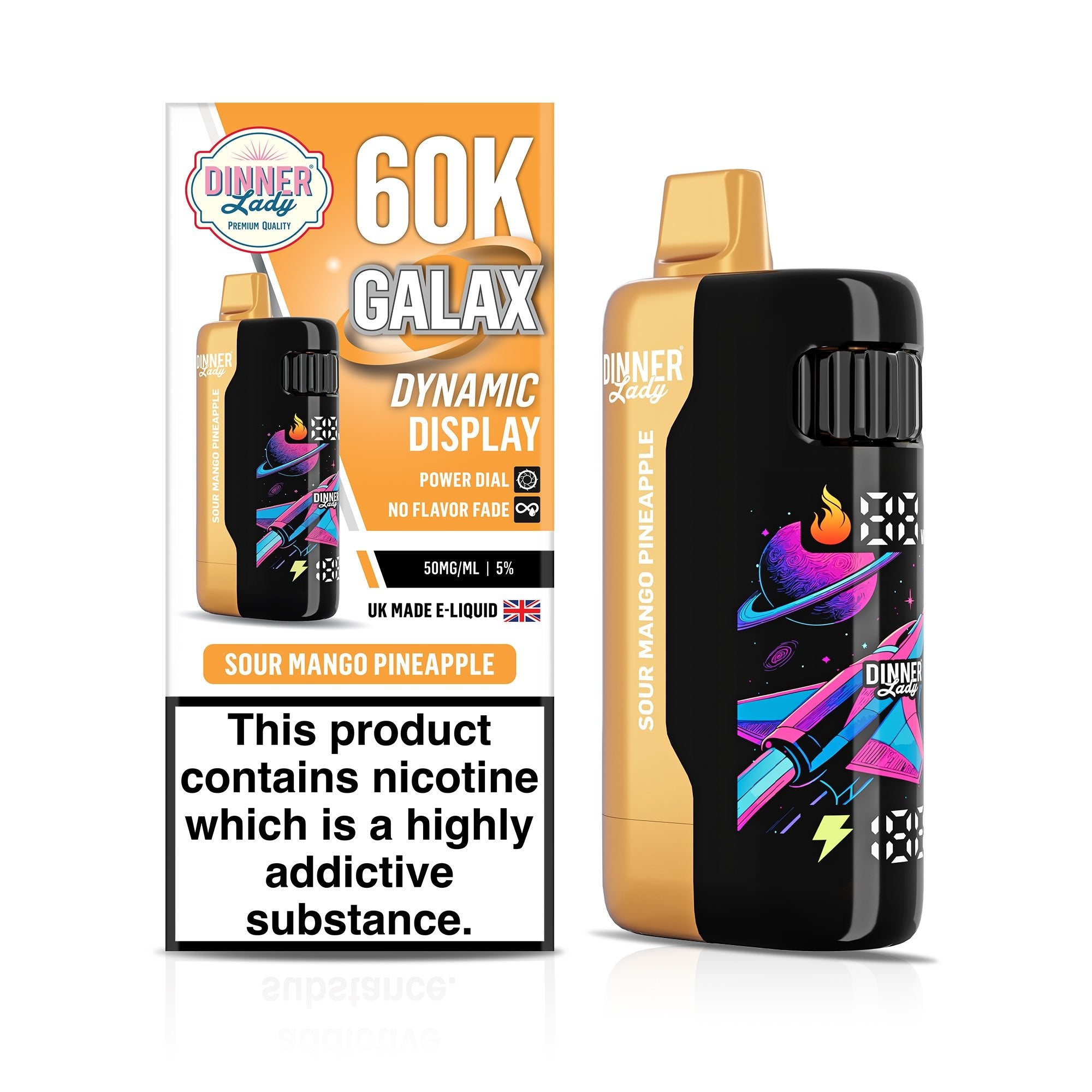 Dinner Lady Galax 60K Disposable — Sour Mango Pineapple