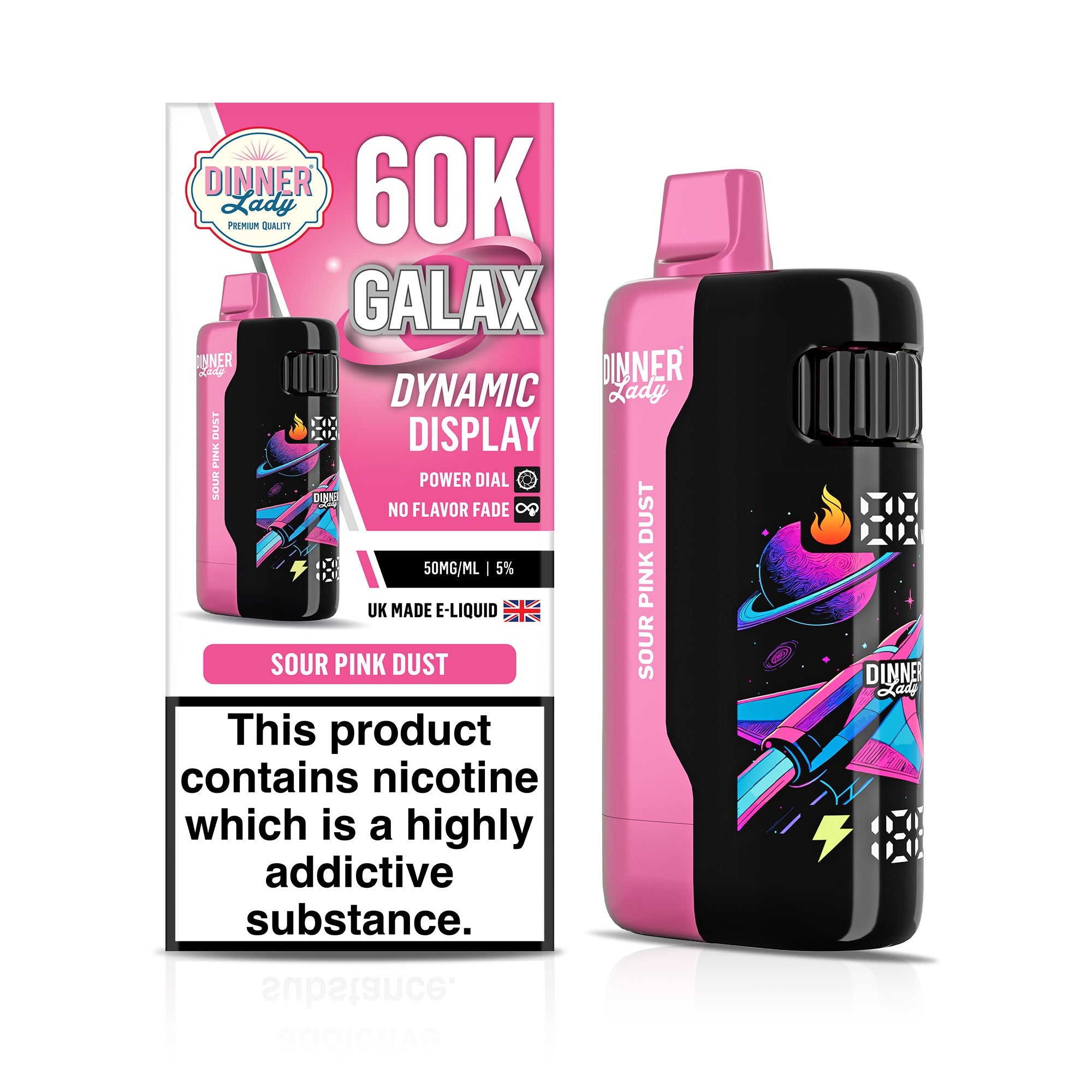 Dinner Lady Galax 60K Disposable — Sour Pink Dust