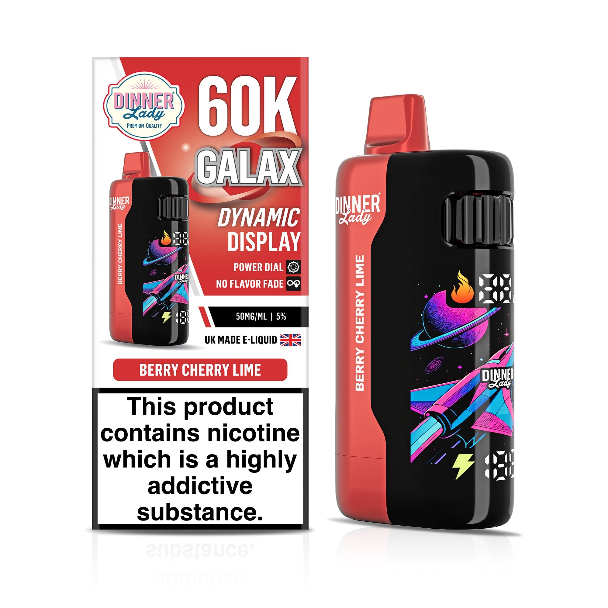 Dinner Lady Galax 60K Disposable — Berry Cherry Lime