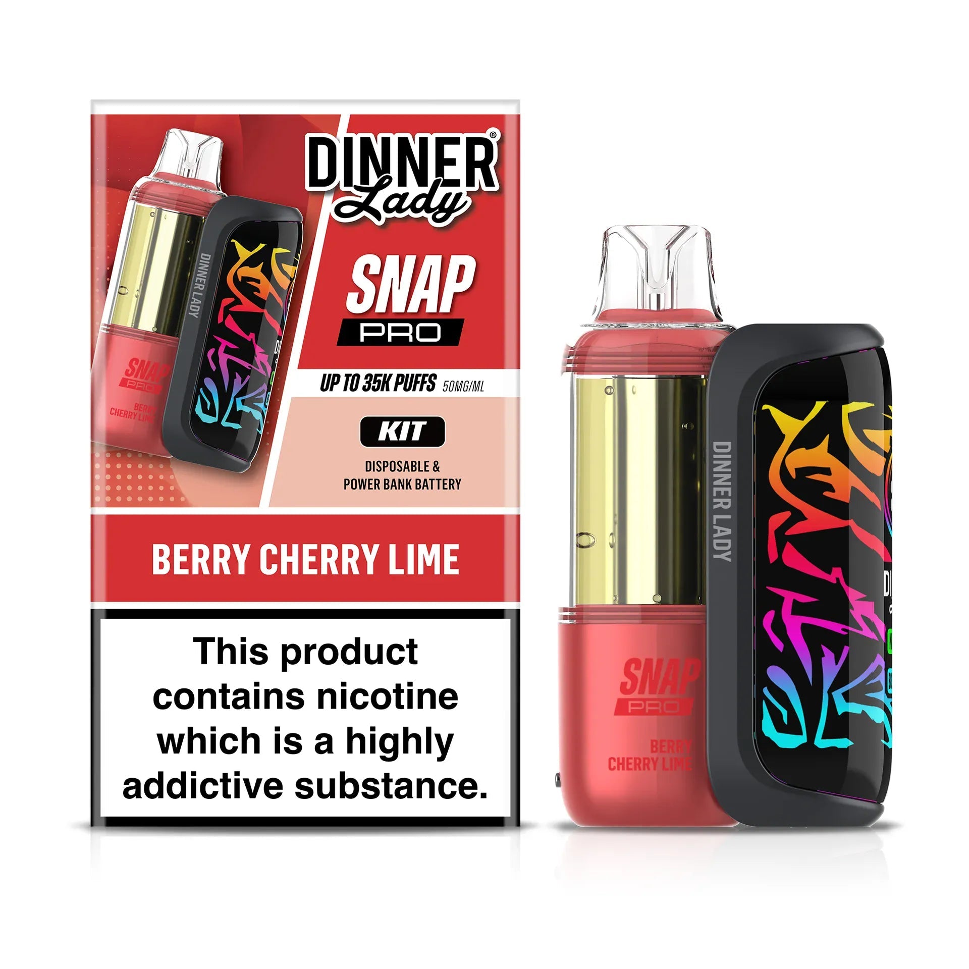 Dinner Lady Snap Pro 35K Disposable Kit — Berry Cherry Lime
