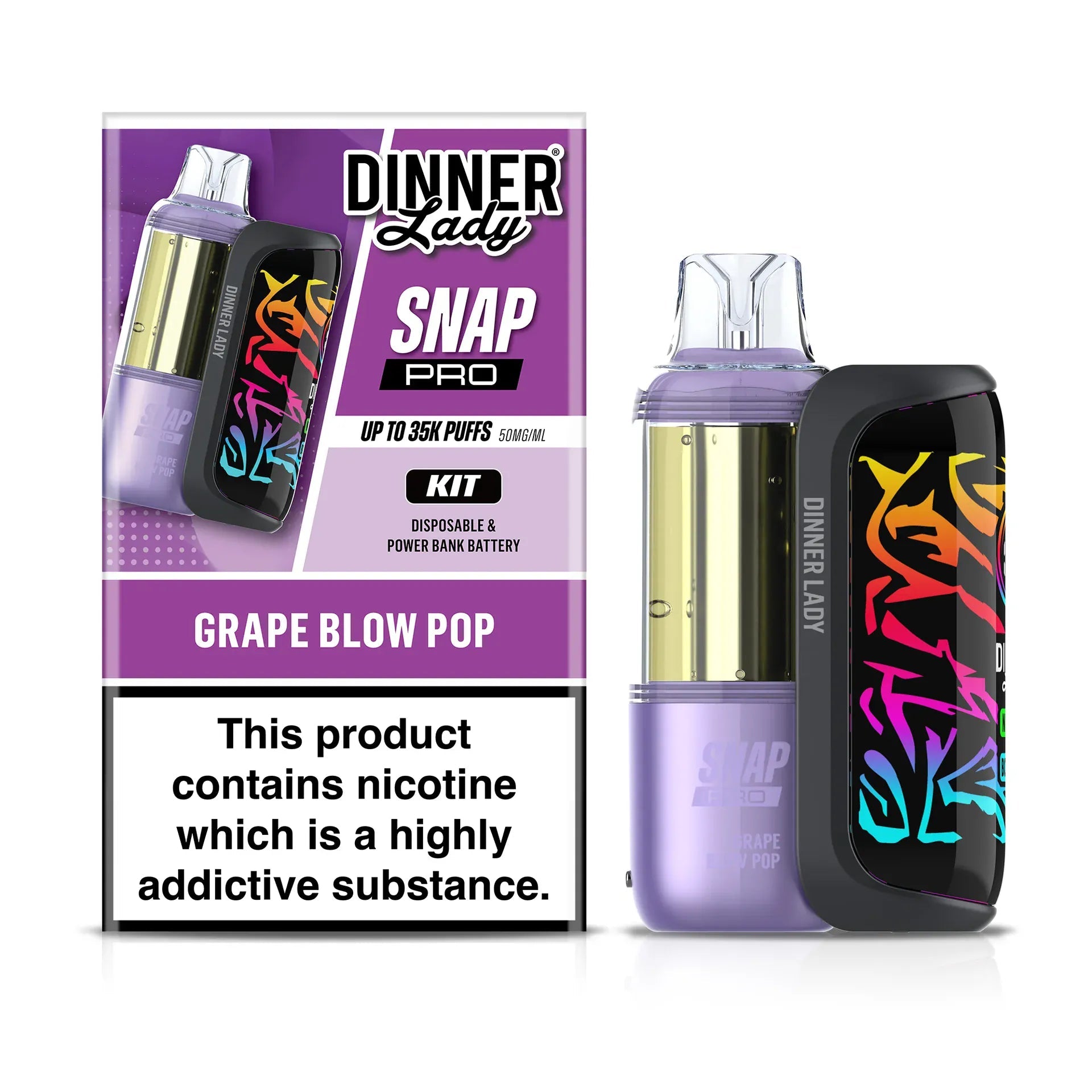 Dinner Lady Snap Pro 35K Disposable Kit — Grape Blow Pop