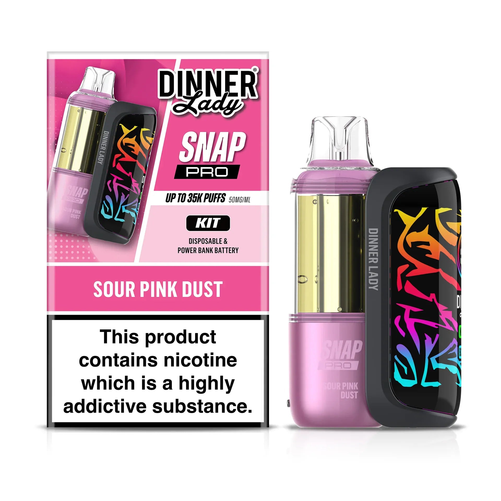 Dinner Lady Snap Pro 35K Disposable Kit — Sour Pink Dust