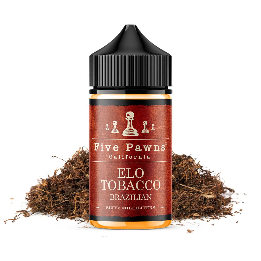 Elo Tobacco e-liquid by Five Pawns in a 60mL bottle, featuring a rich tobacco flavor with detailed packaging.