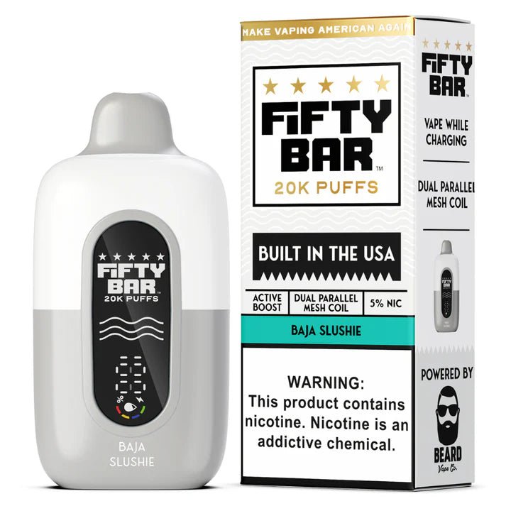 Fifty Bar 20K Disposable — Baja Mango (Baja Slushy) (White Series)