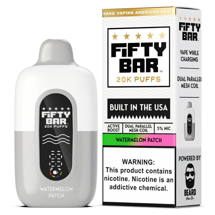 Fifty Bar 20K Disposable — Frozen Watermelon (Watermelon Patch) (White Series)