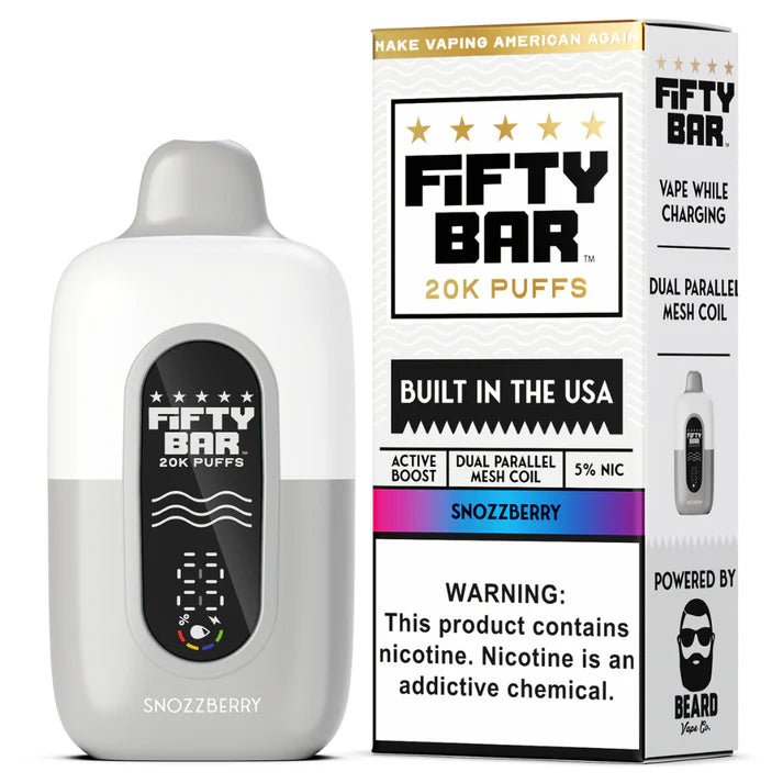 Fifty Bar 20K Disposable — Snozzberry (White Series)