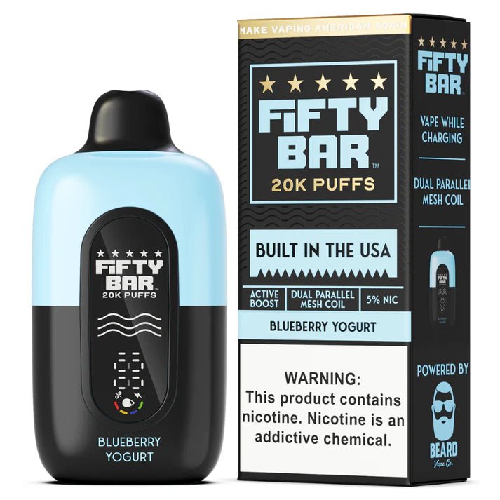 Fifty Bar 20K Disposable — Blueberry Yogurt (Black Series)