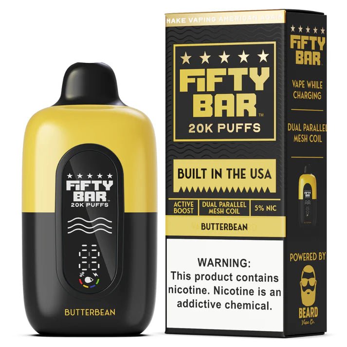 Fifty Bar 20K Disposable — Butterbean (Black Series)