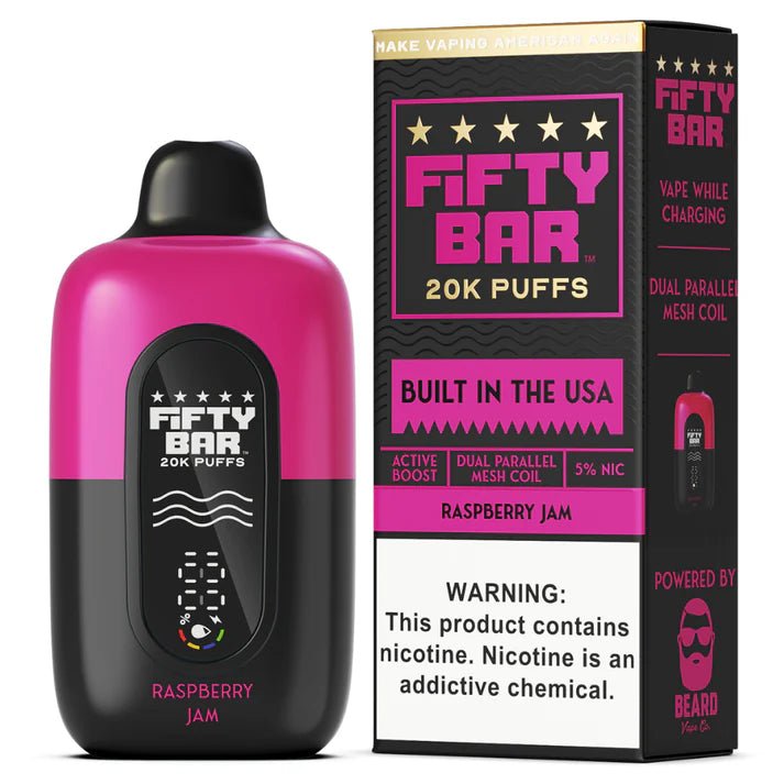 Fifty Bar 20K Disposable — Raspberry Jam (Black Series)