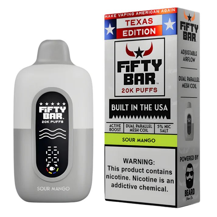 Fifty Bar 20K Disposable — Sour Mango (Texas Edition)