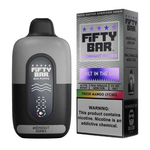 Fifty Bar 20K Midnight Series Disposable Vape — Fresh Mango Lychee