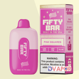 Fifty Bar 6500 Disposable — Pink Squares