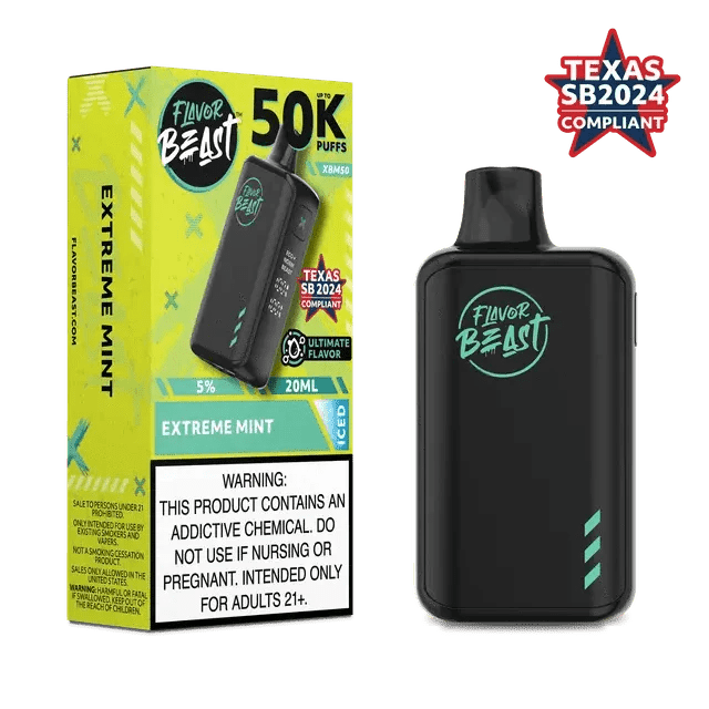 Flavor Beast XBM50 50K Disposable — Extreme Mint ICED