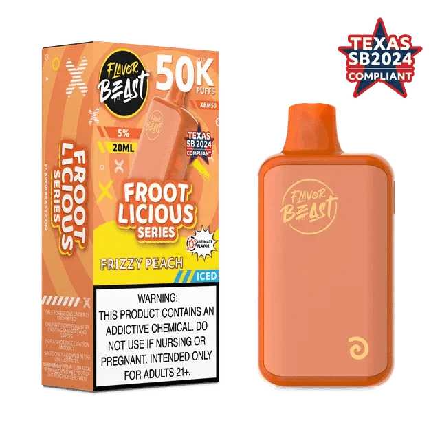 Flavor Beast XBM50 50K Disposable — Frizzy Peach ICED