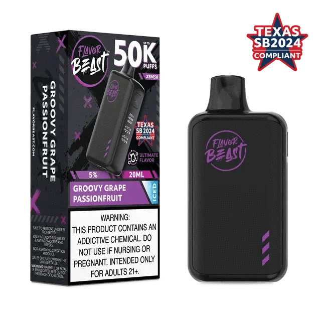 Flavor Beast XBM50 50K Disposable — Groovy Grape Passionfruit ICED