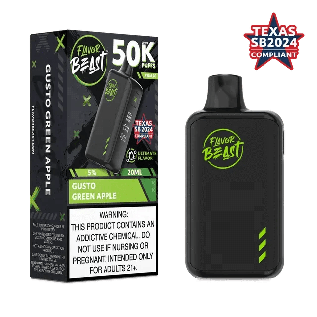 Flavor Beast XBM50 50K Disposable — Gusto Green Apple
