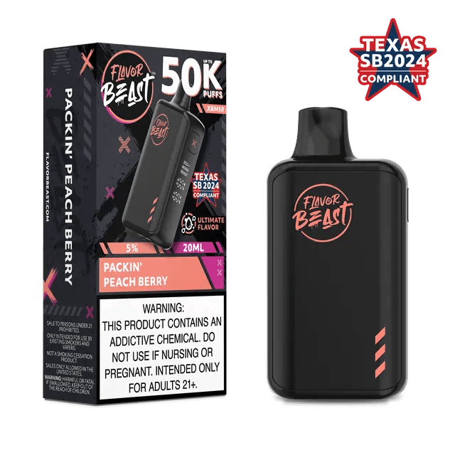 Flavor Beast XBM50 50K Disposable — Packin' Peach Berry