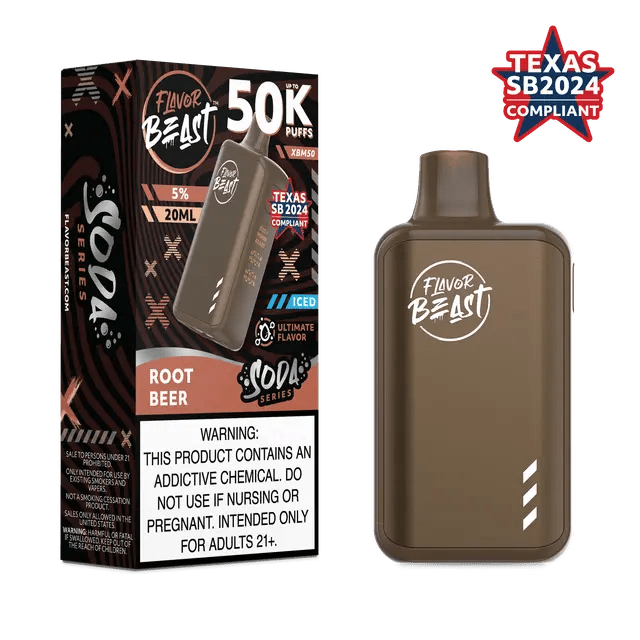 Flavor Beast XBM50 50K Disposable — Root Beer ICED