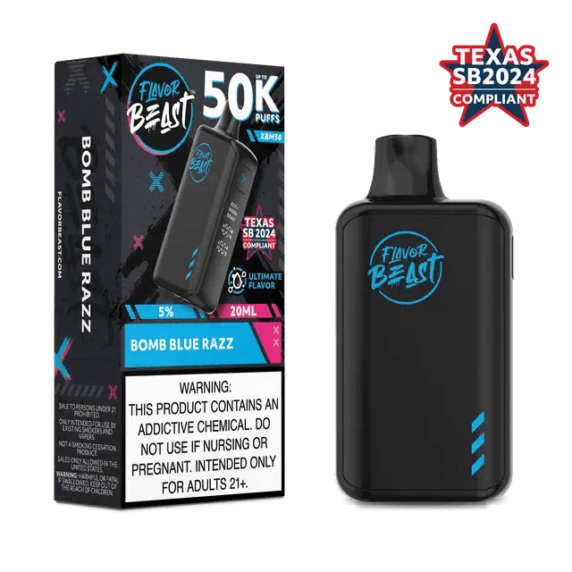 Flavor Beast XBM50 50K Disposable — Bomb Blue Razz